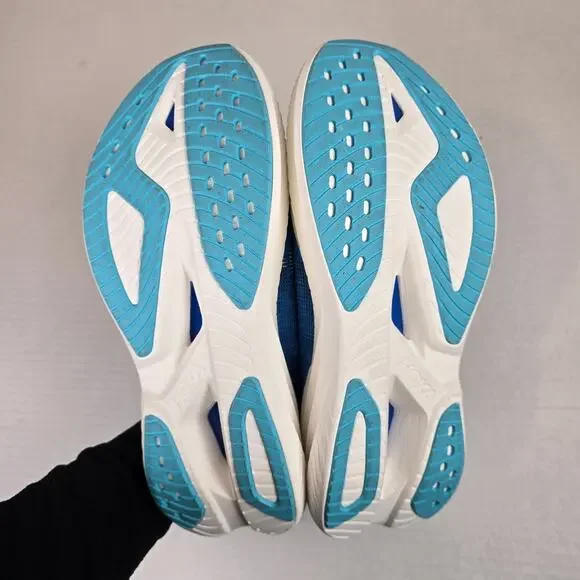Hoka Mens Size 11D Mach X 2 Racing Running Shoes Sneakers Skyward Blue Cobalt